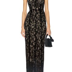 Chic Black Lace Midi Dress